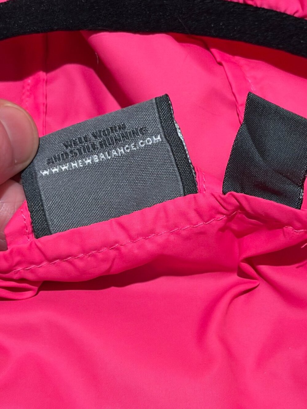 NB New Balance Pink & Black Colorblock Hooded Pullover Windbreaker Size Medium - Picture 8 of 12